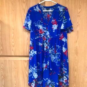 Torrid Blue Floral Tunic Top